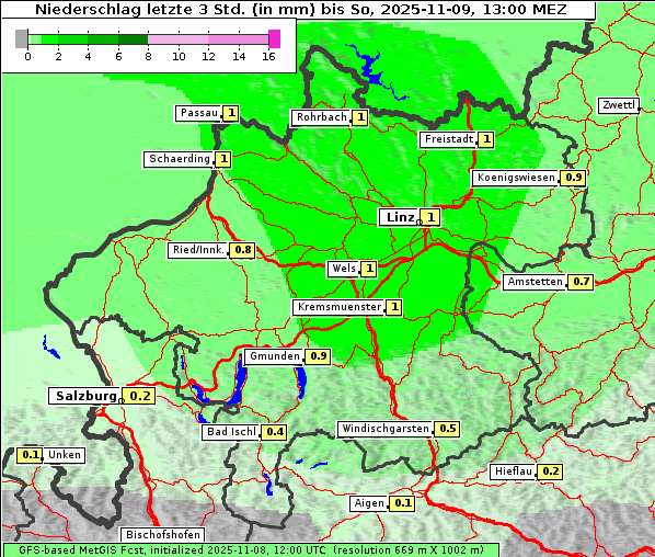 Niederschlag, 9. 11. 2025