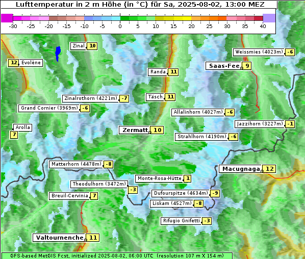 Temperatur, 2. 8. 2025