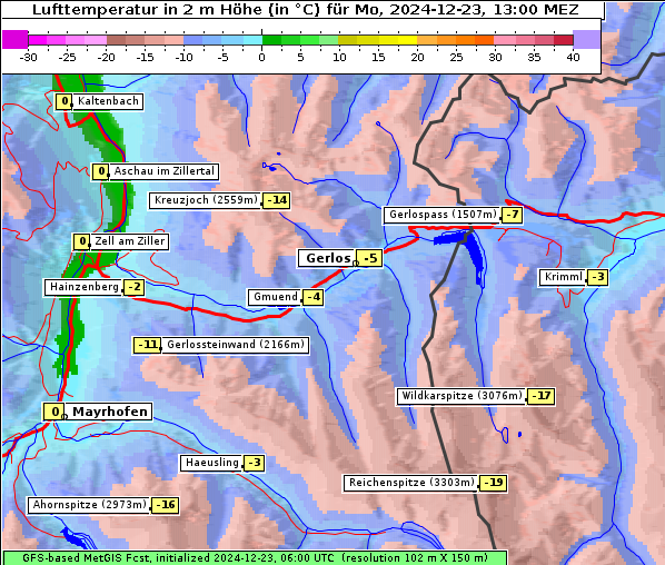 Temperatur, 23. 12. 2024