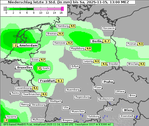 Niederschlag, 15. 11. 2025