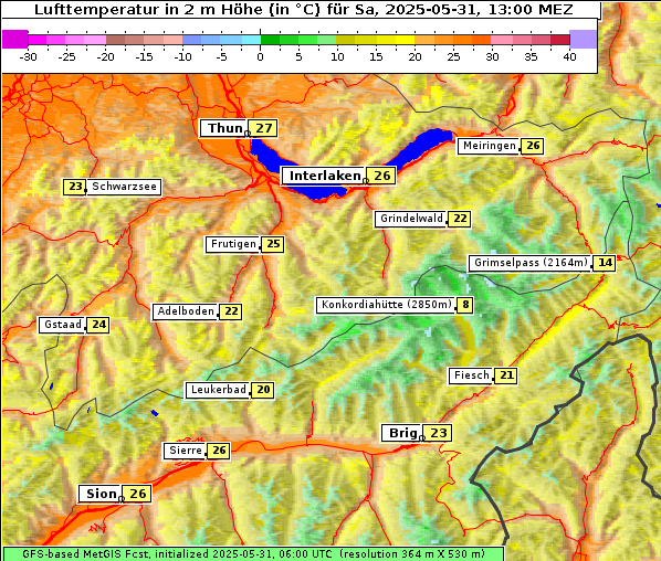 Temperatur, 31. 5. 2025