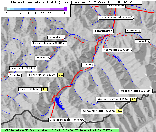 Neuschnee, 12. 7. 2025