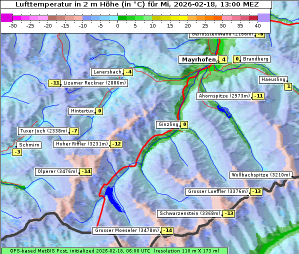 Temperatur, 18. 2. 2026