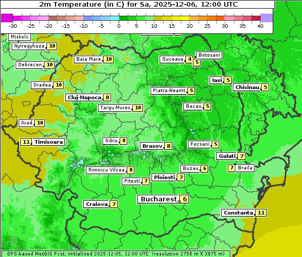 Temperatur, 6. 12. 2025