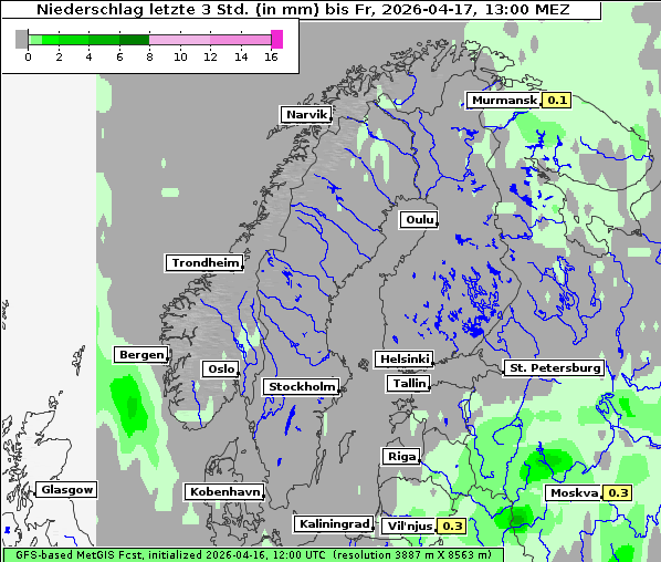 Niederschlag, 17. 4. 2026
