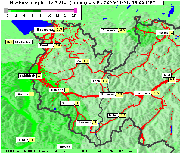 Niederschlag, 21. 11. 2025