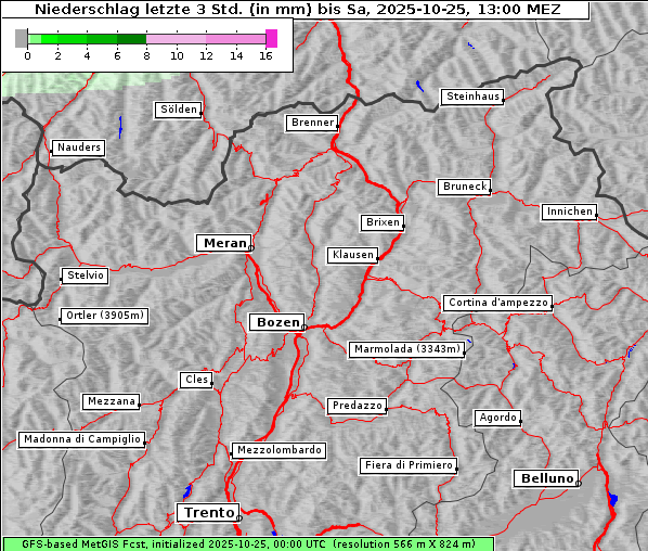 Niederschlag, 25. 10. 2025
