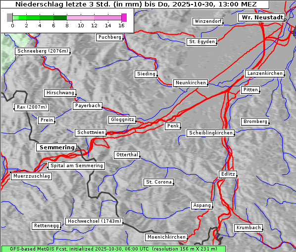 Niederschlag, 30. 10. 2025