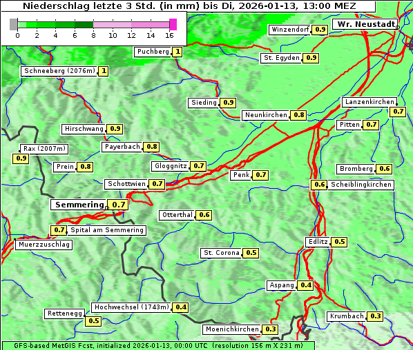 Niederschlag, 13. 1. 2026