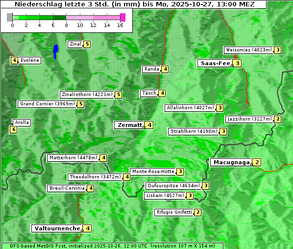 Niederschlag, 27. 10. 2025