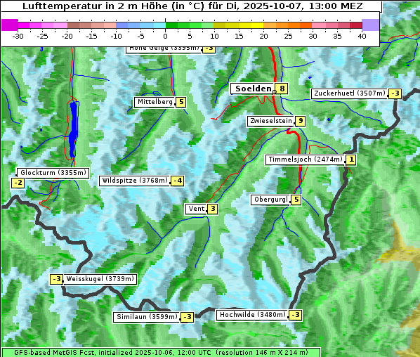 Temperatur, 7. 10. 2025