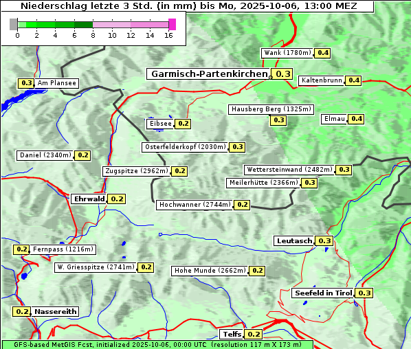 Niederschlag, 6. 10. 2025