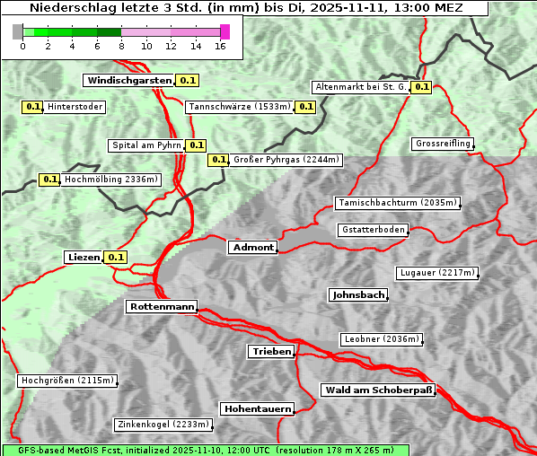 Niederschlag, 11. 11. 2025