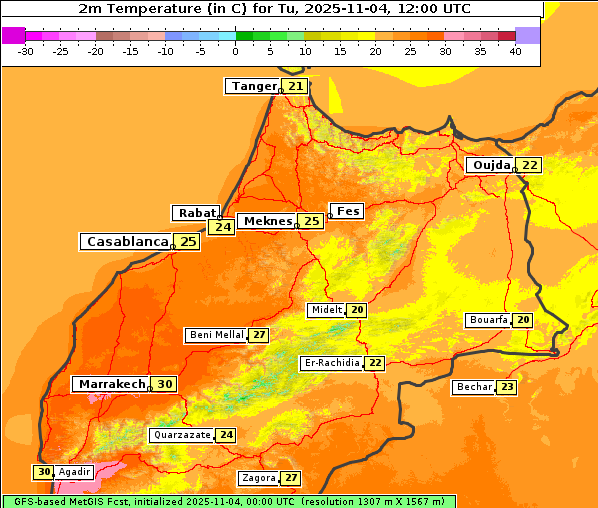 Temperatur, 4. 11. 2025