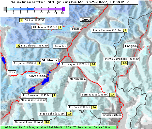 Neuschnee, 27. 10. 2025