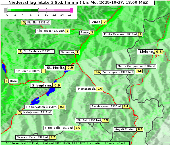 Niederschlag, 27. 10. 2025