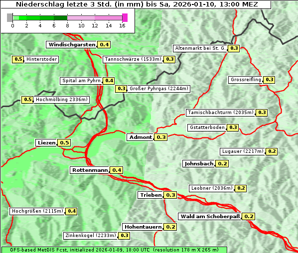 Niederschlag, 10. 1. 2026