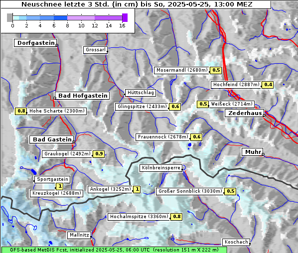 Neuschnee, 25. 5. 2025
