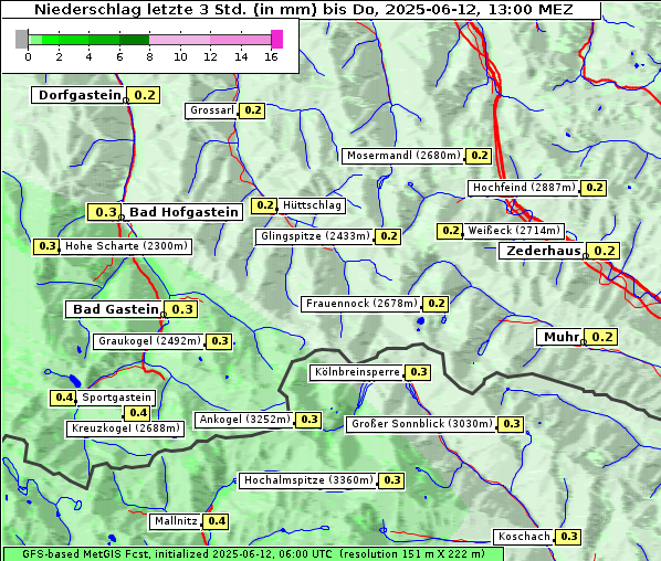 Niederschlag, 12. 6. 2025