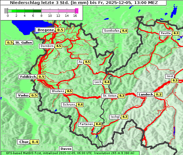 Niederschlag, 5. 12. 2025