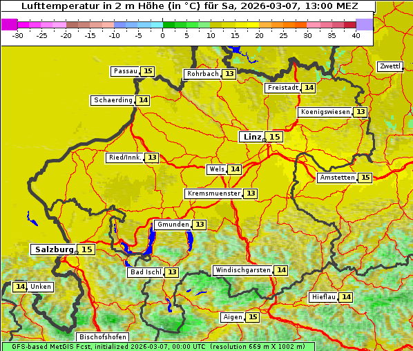 Temperatur, 7. 3. 2026