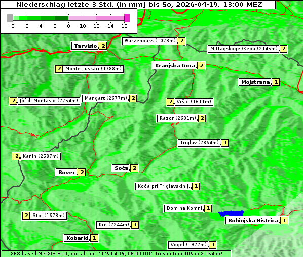 Niederschlag, 19. 4. 2026
