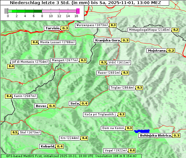 Niederschlag, 1. 11. 2025