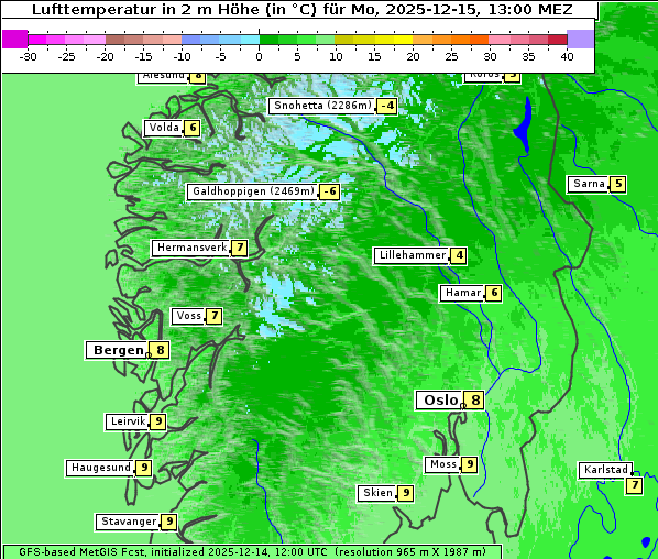 Temperatur, 15. 12. 2025