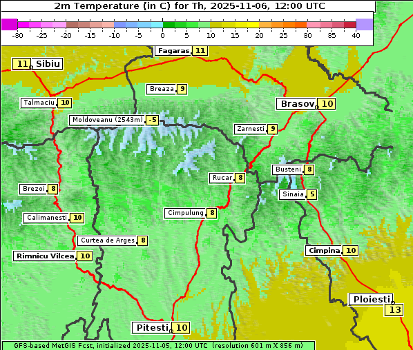 Temperatur, 6. 11. 2025