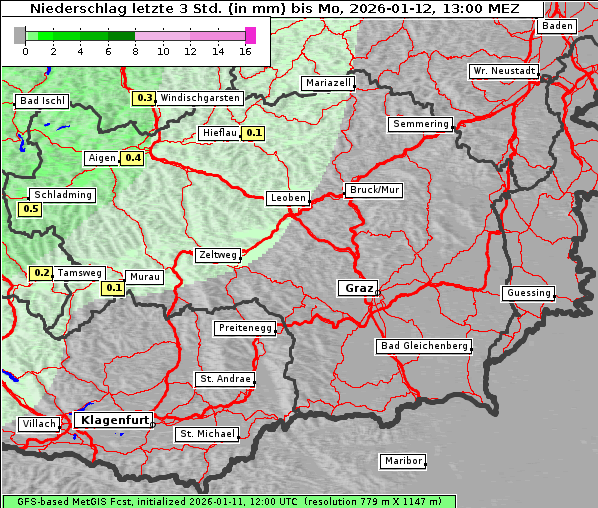 Niederschlag, 12. 1. 2026