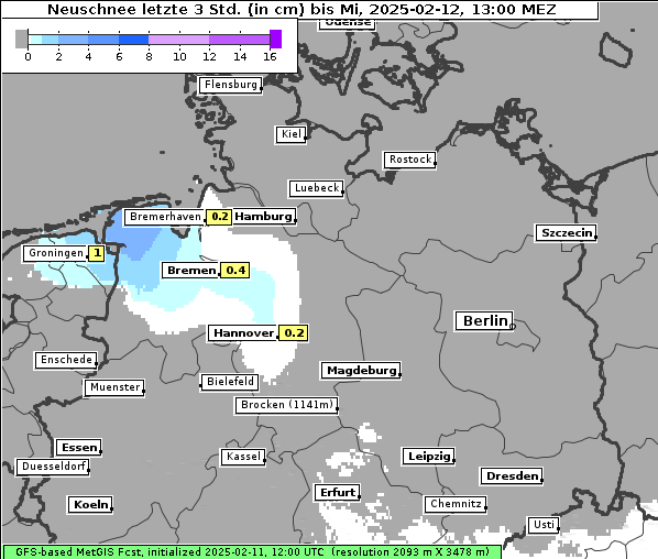 Neuschnee, 12. 2. 2025