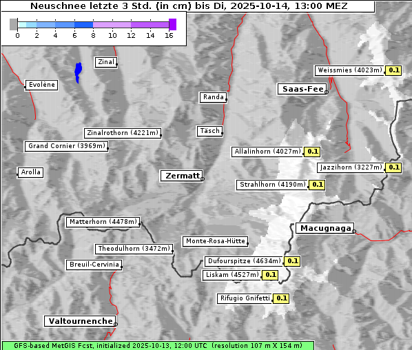 Neuschnee, 14. 10. 2025