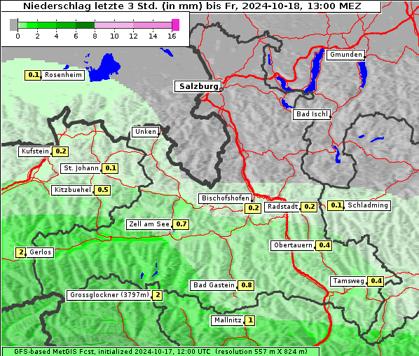 Niederschlag, 18. 10. 2024