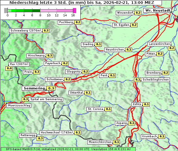 Niederschlag, 21. 2. 2026