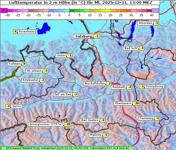 Temperatur, 31. 12. 2025