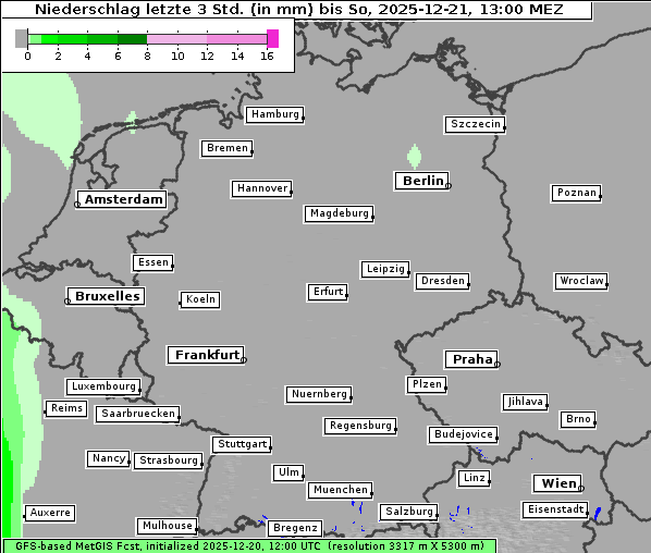 Niederschlag, 21. 12. 2025
