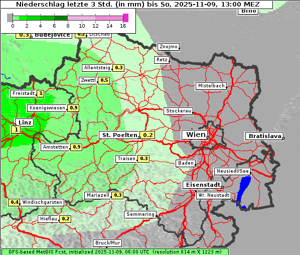 Niederschlag, 9. 11. 2025