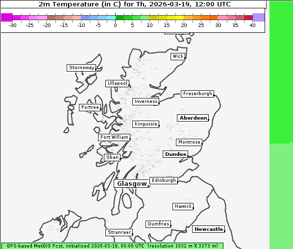 Temperatur, 19. 3. 2026
