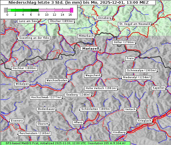 Niederschlag, 1. 12. 2025