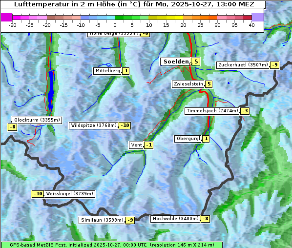 Temperatur, 27. 10. 2025