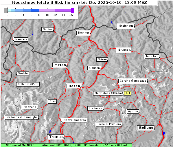 Neuschnee, 16. 10. 2025