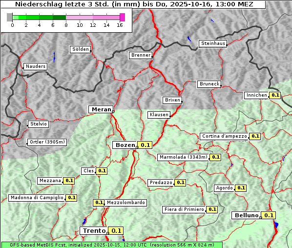 Niederschlag, 16. 10. 2025