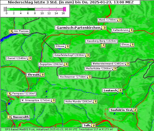 Niederschlag, 23. 1. 2025