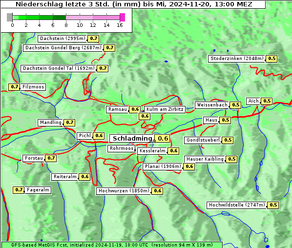 Niederschlag, 20. 11. 2024