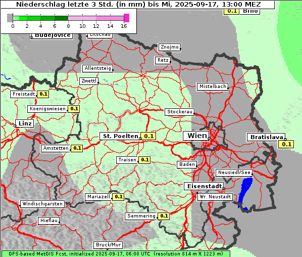 Niederschlag, 17. 9. 2025