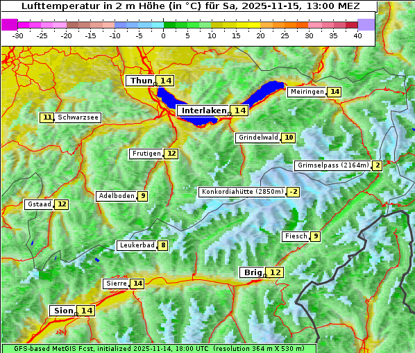 Temperatur, 15. 11. 2025