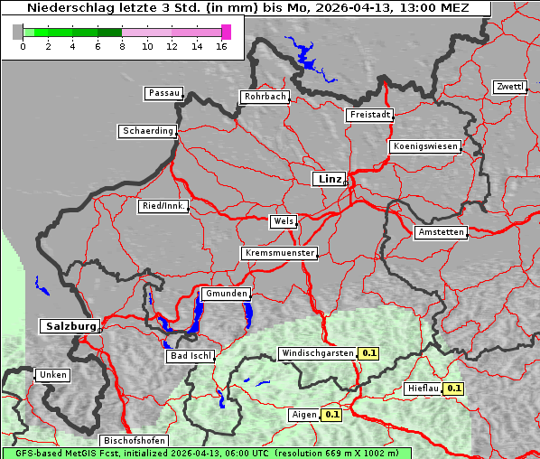 Niederschlag, 13. 4. 2026