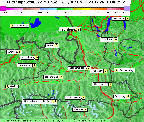 Temperatur, 26. 12. 2024