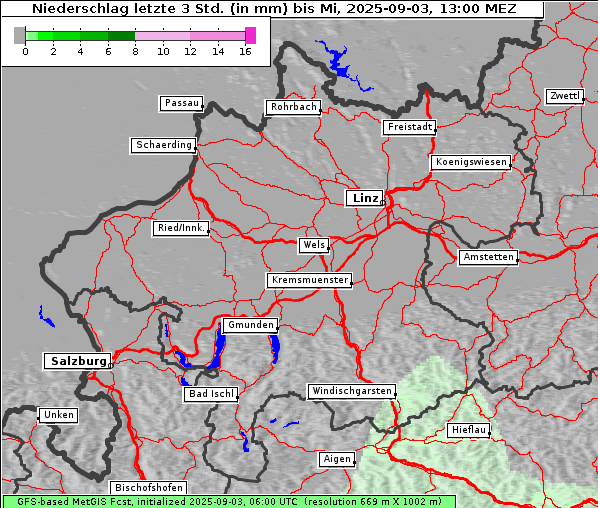 Niederschlag, 3. 9. 2025