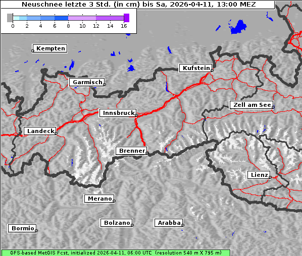 Neuschnee, 11. 4. 2026